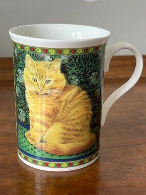 Crown Trent Orange Kitty Cat Bone China Mug Ginger Kitten Coffee Cup England